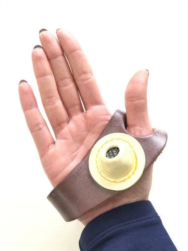 No 2 RH Sewing Palm Genuine Leather - Brown